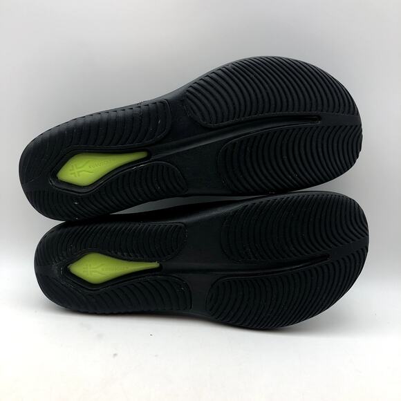 Kuru Mens KALA Flip Flop Sandals Size 12 Jet Black Leather NIB - Picture 8 of 9